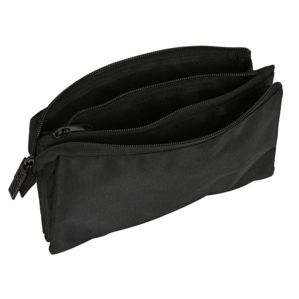 Tredubbel Carry-all Marvel Svart (22 x 12 x 3 cm)