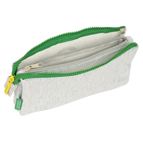 Tredubbel Carry-all Benetton Pop Grå (22 x 12 x 3 cm)