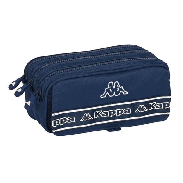 Tredubbel Carry-all Kappa Navy Marinblå (21,5 x 10 x 8 cm)