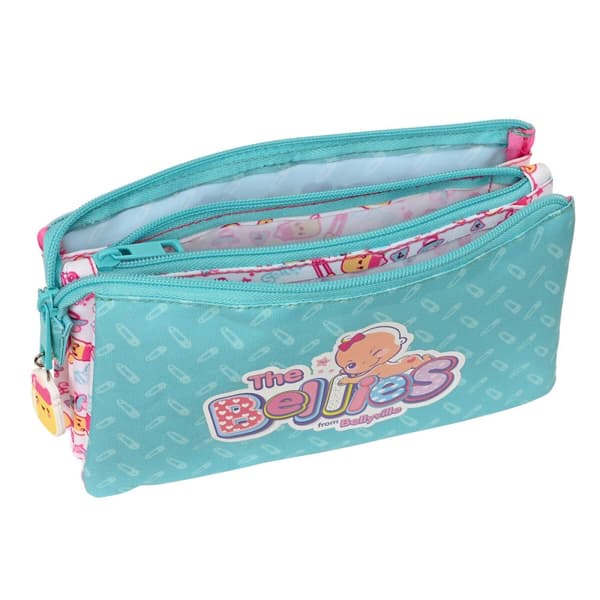 Tredubbel Carry-all The Bellies Purpur Turkos Vit 22 x 12 x 3 cm