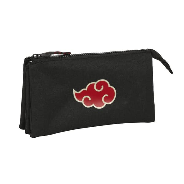 Tredubbel Carry-all Naruto Svart 22 x 12 x 3 cm