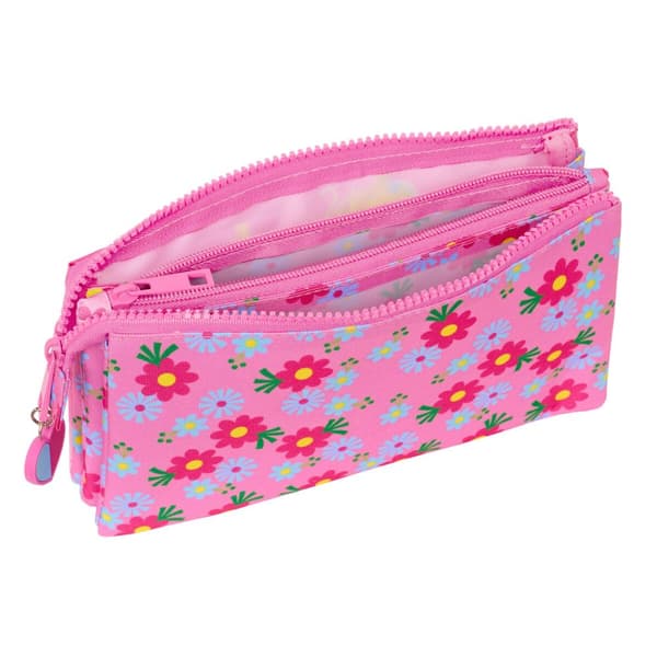 Tredubbel Carry-all Trolls Rosa 22 x 12 x 3 cm