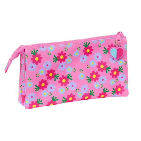 Tredubbel Carry-all Trolls Rosa 22 x 12 x 3 cm