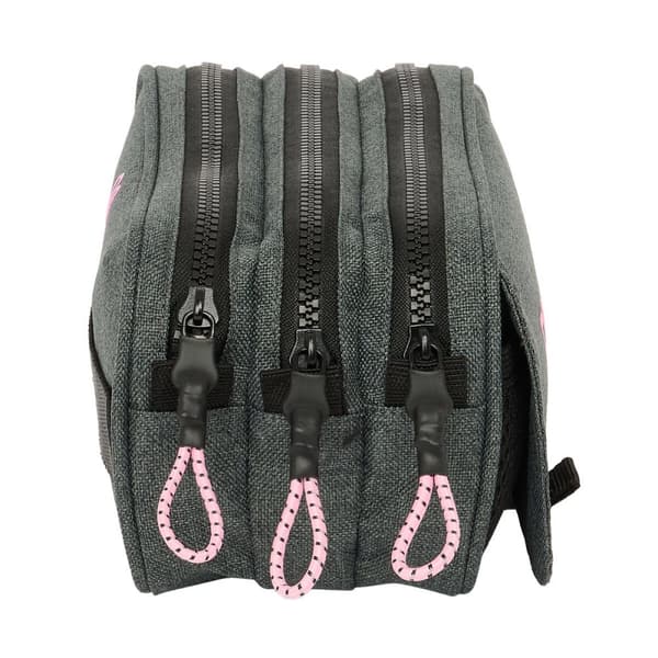 Tredubbel Carry-all Kappa Silver pink Grå 21,5 x 10 x 8 cm