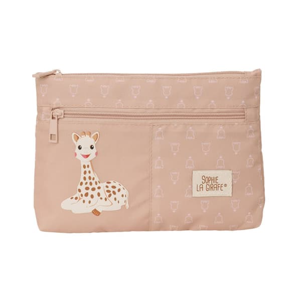 Dubbel bär-allt Sophie la Girafe Beige 23 x 16 x 3 cm