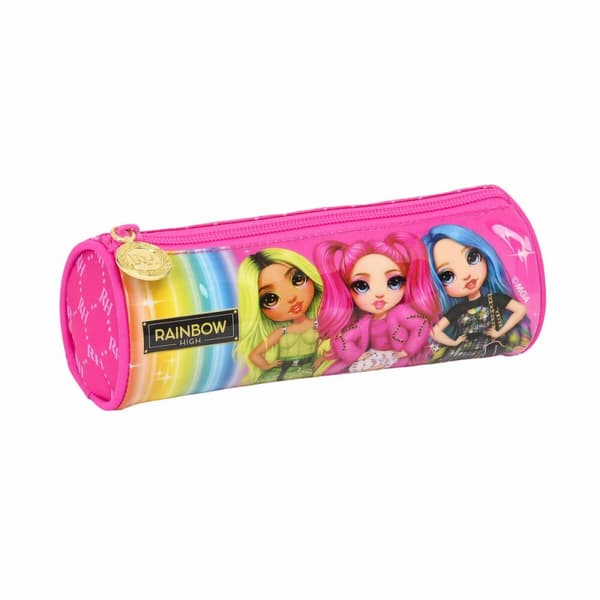 Cylindrisk skolväska Rainbow High Fuchsia (20 x 7 x 7 cm)
