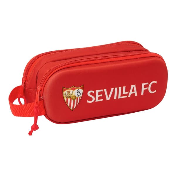 Dobbelt carry-all Sevilla Fútbol Club Rød 21 x 8 x 6 cm 3D