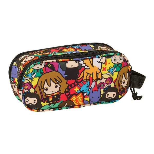 Dobbelt carry-all Harry Potter Blå Multifarvet 21 x 8 x 6 cm 3D