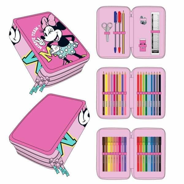 Penalhus Minnie Mouse Fuchsia 12,5 x 6,5 x 19,5 cm