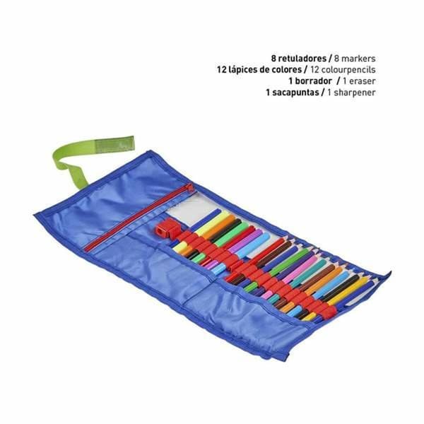 Koululaisen penaali lisätarvikkeilla The Avengers (22 pcs)