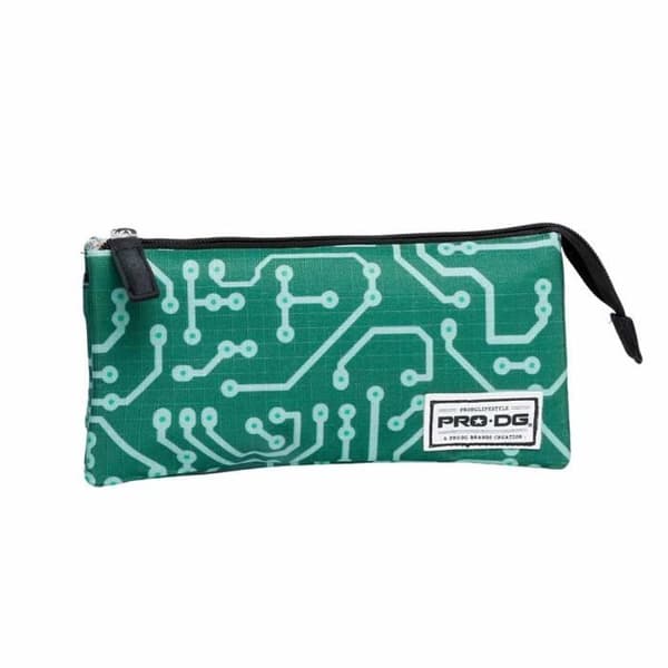 PRODG Geek Triple Pennfodral - Grön - Blandad - 7,00 x 23,00 x 11,00 cm