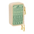 Miniatyrbillede 3 af 6: Tredobbelt Penalhus Mufasa Grøn Beige 12,5 x 19,5 x 5,5 cm 37 Dele