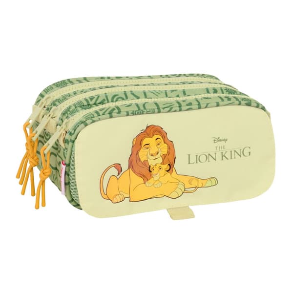 Tredobbelt bæretaske Mufasa Grøn Beige 21,5 x 10 x 8 cm