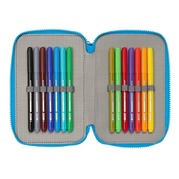 Safta Stitch Hawaii Triple Filled Pennfodral 36 Enheter Flerfärgad  Man