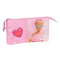 Miniatyrbild 1 av 3: Tredubbel Carry-all Barbie Girl Rosa 22 x 12 x 3 cm