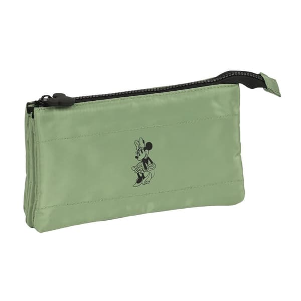 Tredubbel Carry-all Minnie Mouse Mint shadow Armégrön (22 x 12 x 3 cm)