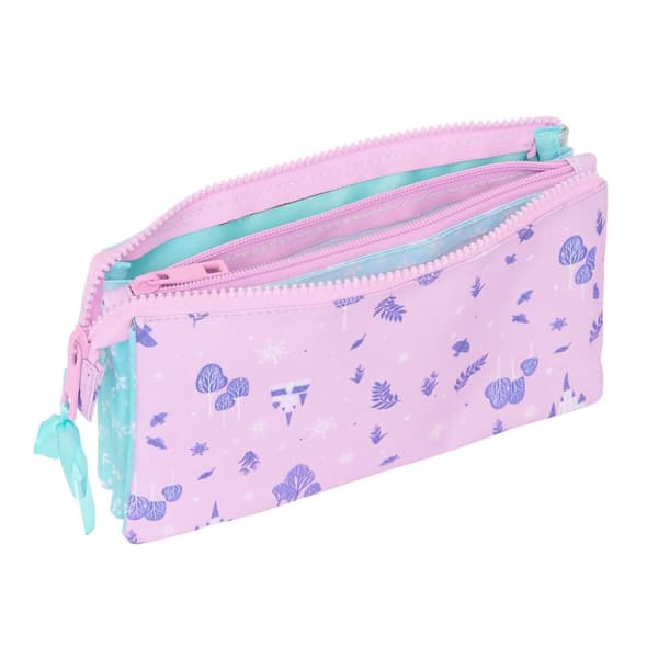 Tredubbel Carry-all Frozen Cool days Violett Himmelsblå 22 x 12 x 3 cm