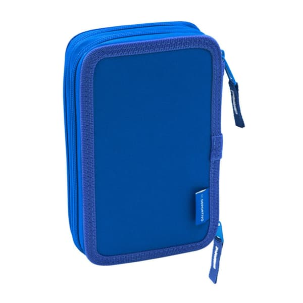 Dobbelt penalhus R. C. Deportivo de La Coruña Blå Hvid 12.5 x 19.5 x 4 cm
