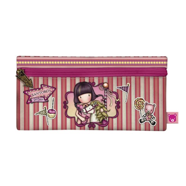 Penalhus Gorjuss Carousel Laksefarvet (22 x 11 x 1.5 cm)
