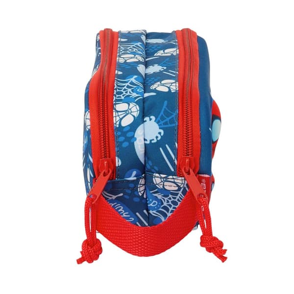 Dobbelt carry-all Spider-Man Rød Marineblå 21 x 8 x 6 cm 3D