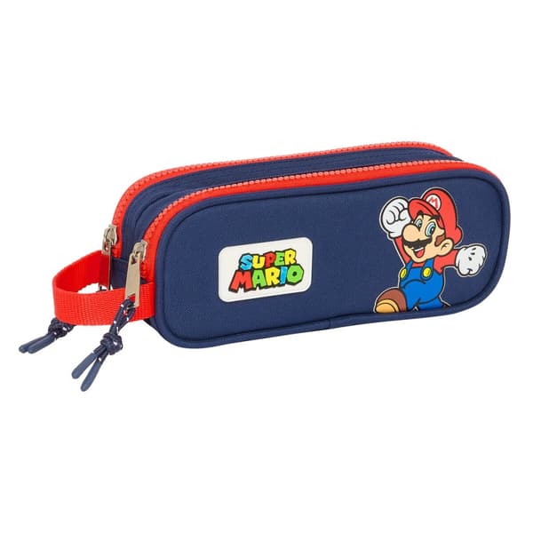 Kaksilokeroinen laukkku Super Mario World Laivastonsininen 21 x 8 x 6 cm