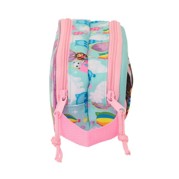 Dobbelt carry-all Gabby's Dollhouse Pink Himmelblå 21 x 8 x 6 cm 3D