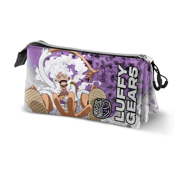One Piece Luffy Gear 5 triple pencil case