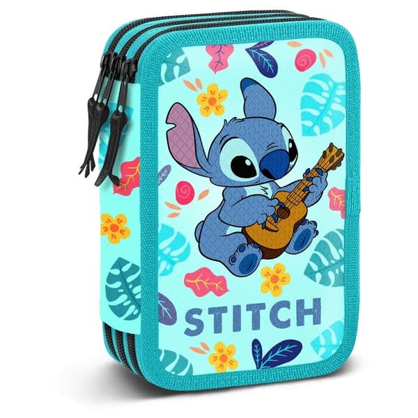 Disney Stitch Guitar triple pencil case