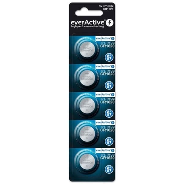 Litiumbatteri mini everActive CR1620 5 st.