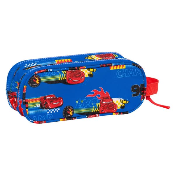 Dobbelt carry-all Cars Race ready Blå 21 x 8 x 6 cm