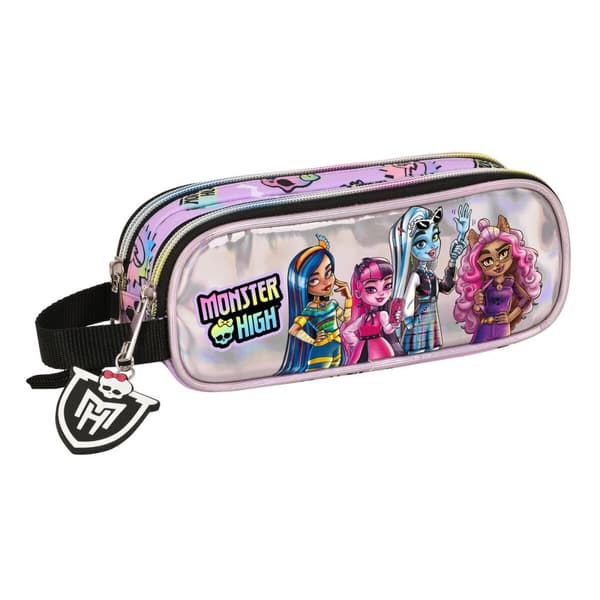 Kaksilokeroinen laukkku Monster High Best boos Liila 21 x 8 x 6 cm