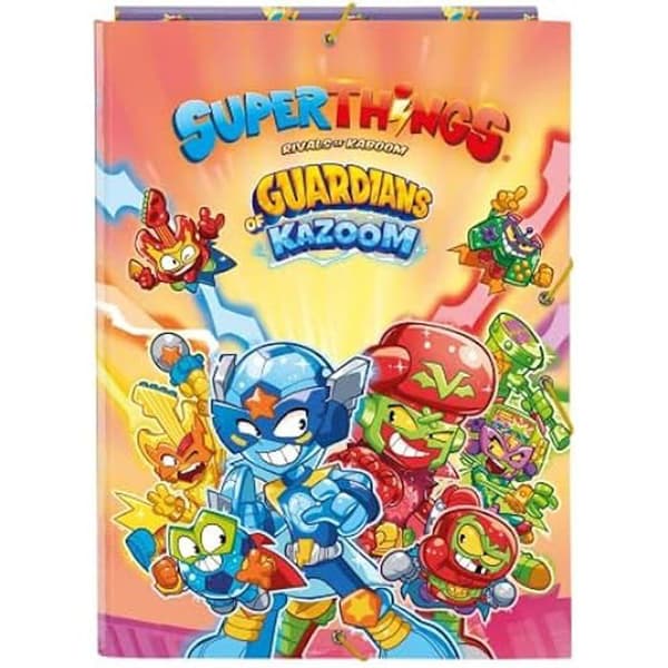 Foliopärm - SAFTA - Superthings Guardians of Kazoom - 3 flikar - Flerfärgad - 26 x 33,5 x 2,5 cm