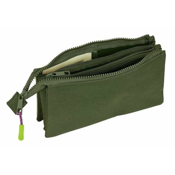 Kolmilokeroinen laukku Munich Bright khaki Vihreä 22 x 12 x 3 cm