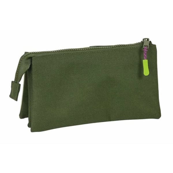 Tredobbelt bæretaske Munich Bright khaki Grøn 22 x 12 x 3 cm
