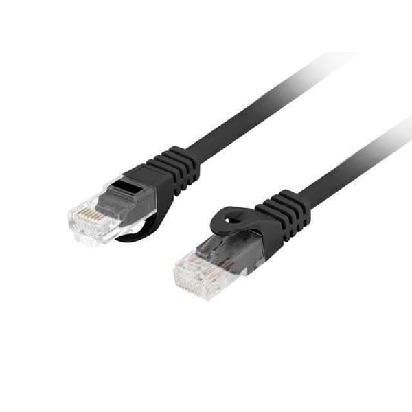 Patchcord kat.6 UTP LSZH CU 0,5m black fluke passerad