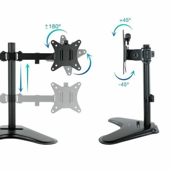 TV-stativ - TooQ - DB1702TN-B - 32/17 tum - Svart - Tiltbar
