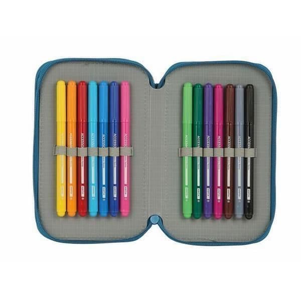 Pencil case - BlackFit8 - Egeo Blau - 28 st - Polyester - Blandat