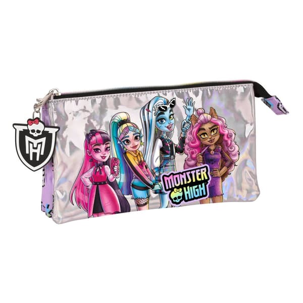 Dobbelt carry-all Monster High Best boos Syren 22 x 12 x 3 cm