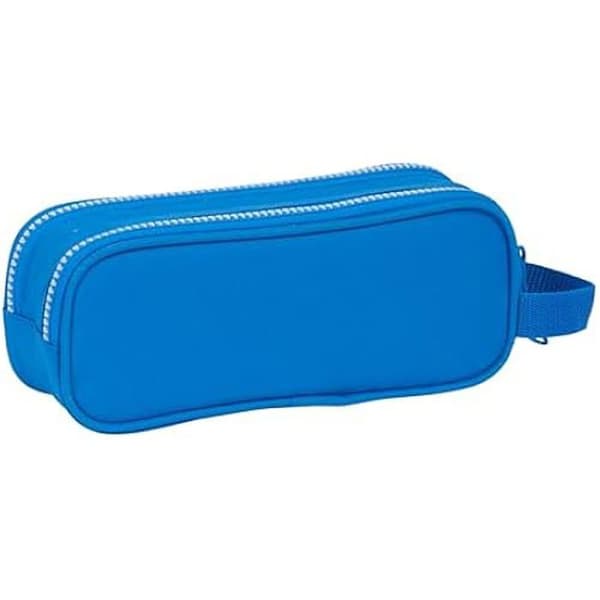Dubbelt pennfodral - SAFTA - Real Deportivo DE LA CORUÑA - Bekvämt - Mångsidigt - 21x6x8 cm