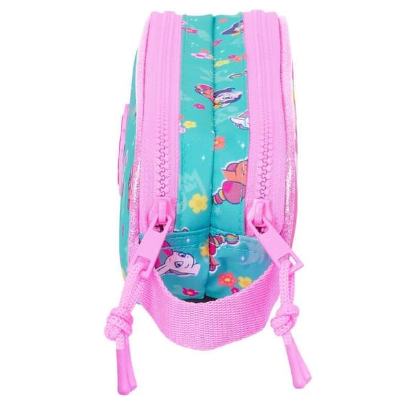 Dubbelt pennfodral barn - Educa Borras - My Little Pony Magic - Rosa - Zippad - Syntetisk