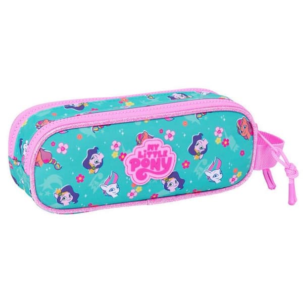 Dubbelt pennfodral barn - Educa Borras - My Little Pony Magic - Rosa - Zippad - Syntetisk