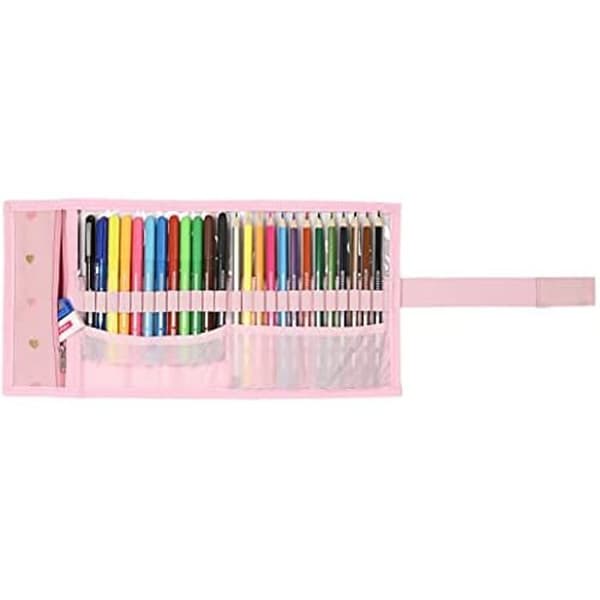 Roll-up kit - SAFTA - Glowlab Hearts - 27 verktyg - Återvunnen polyester - Ljusrosa