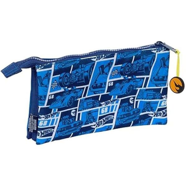 Hot Wheels Sonny Trippel pennfodral för barn, perfekt för barn i skolåldern, bekväm och mångsidig, kvalitet och