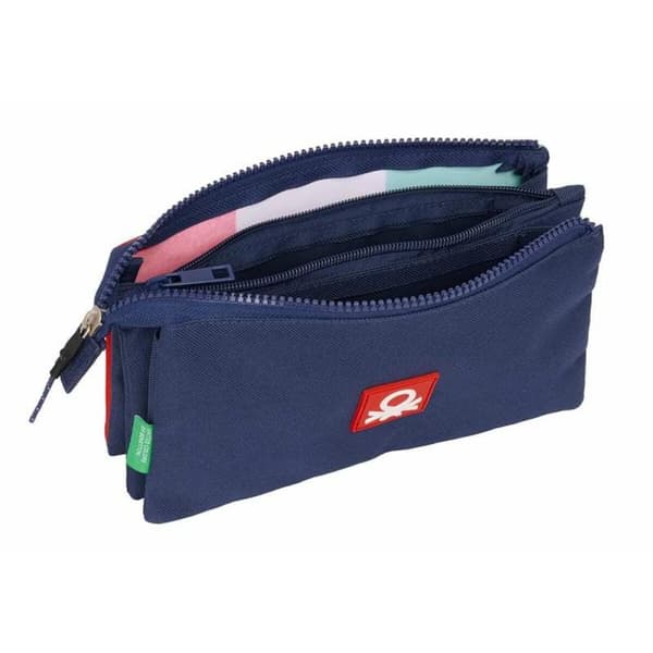 Tredobbelt bæretaske Benetton 22 x 12 x 3 cm