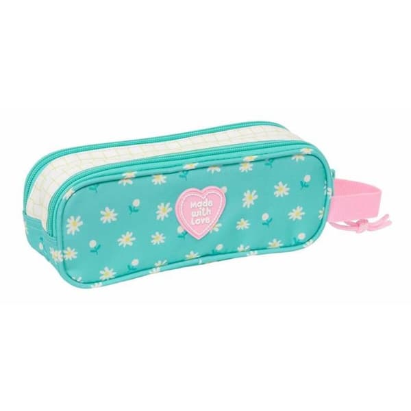 Dobbelt carry-all Peppa Pig Pretty Flowers 21 x 8 x 6 cm