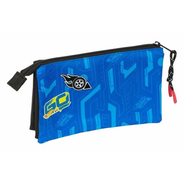 Tredobbelt bæretaske Hot Wheels Let'S Race 22 x 12 x 3 cm