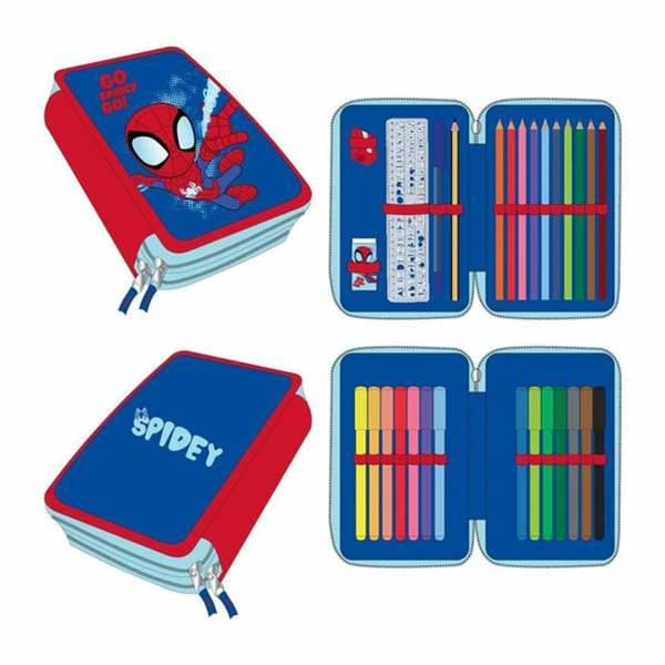 Penalhus Spidey Blå 12,5 x 19,5 x 4,5 cm