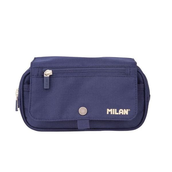 Trousse - MILAN - 1918 - 4 dragkedjor - marinblå - stor kapacitet