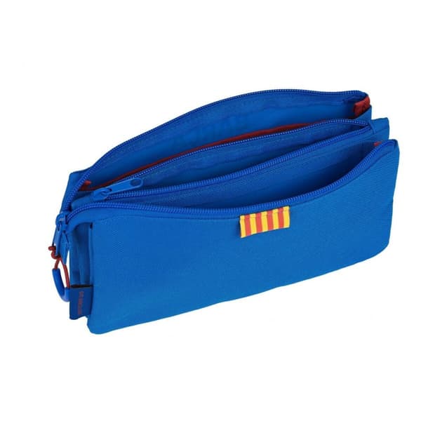 Tredobbelt bæretaske F.C. Barcelona M744 22 x 12 x 3 cm Rødbrun Marineblå