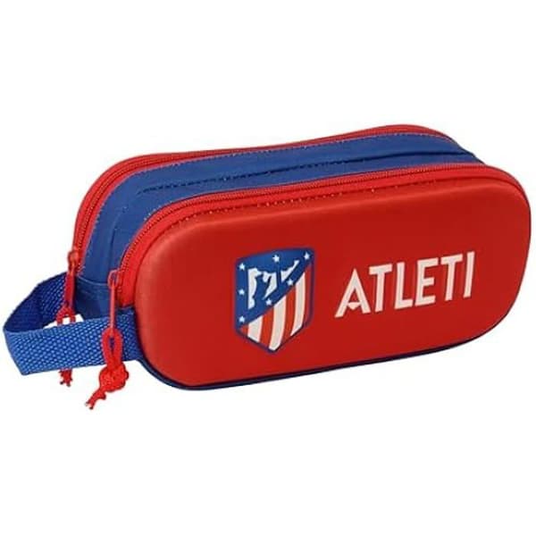 3D dubbel pennfodral - SAFTA - Atlético de Madrid - Barn - Bekvämt - Mångsidig